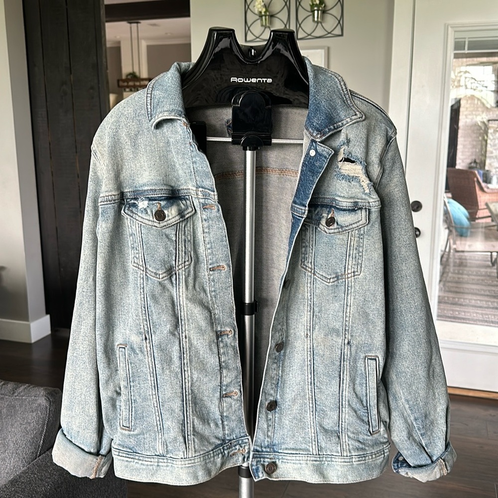 distressed jean jacket